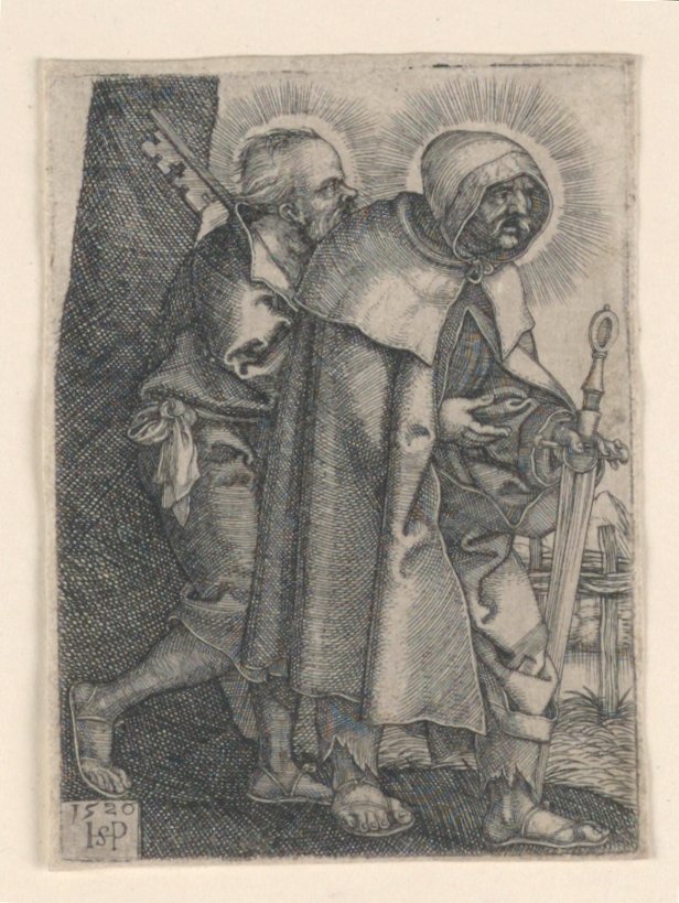 Aziz Peter ve Aziz Paul by Hans Sebald Beham