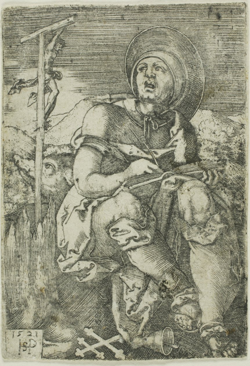 Aziz Anthony Hermit by Hans Sebald Beham