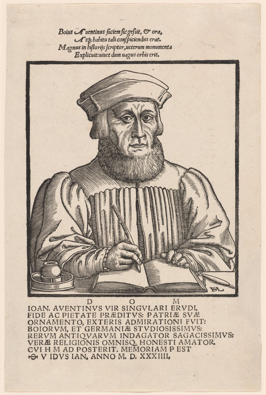 Johann Aventinus Johann Turmair, 1554 by Hans Sebald Lautensack
