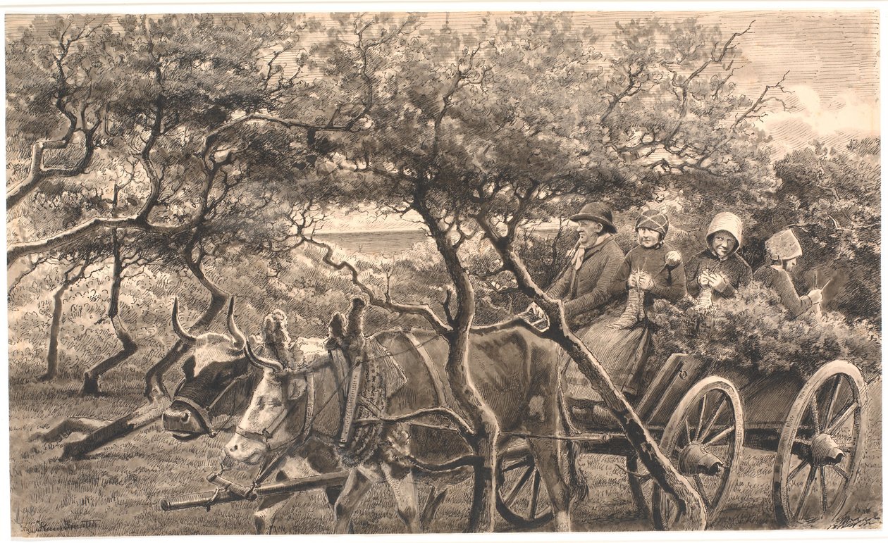 Saplı araç. Çalı boyunca. çekiç balığı by Hans Smidth