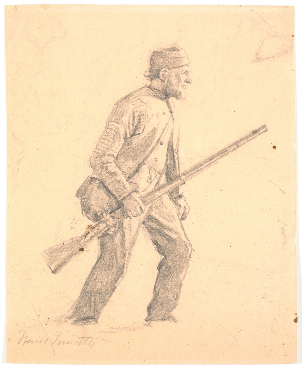 Keskin nişancı, çalışma by Hans Smidth