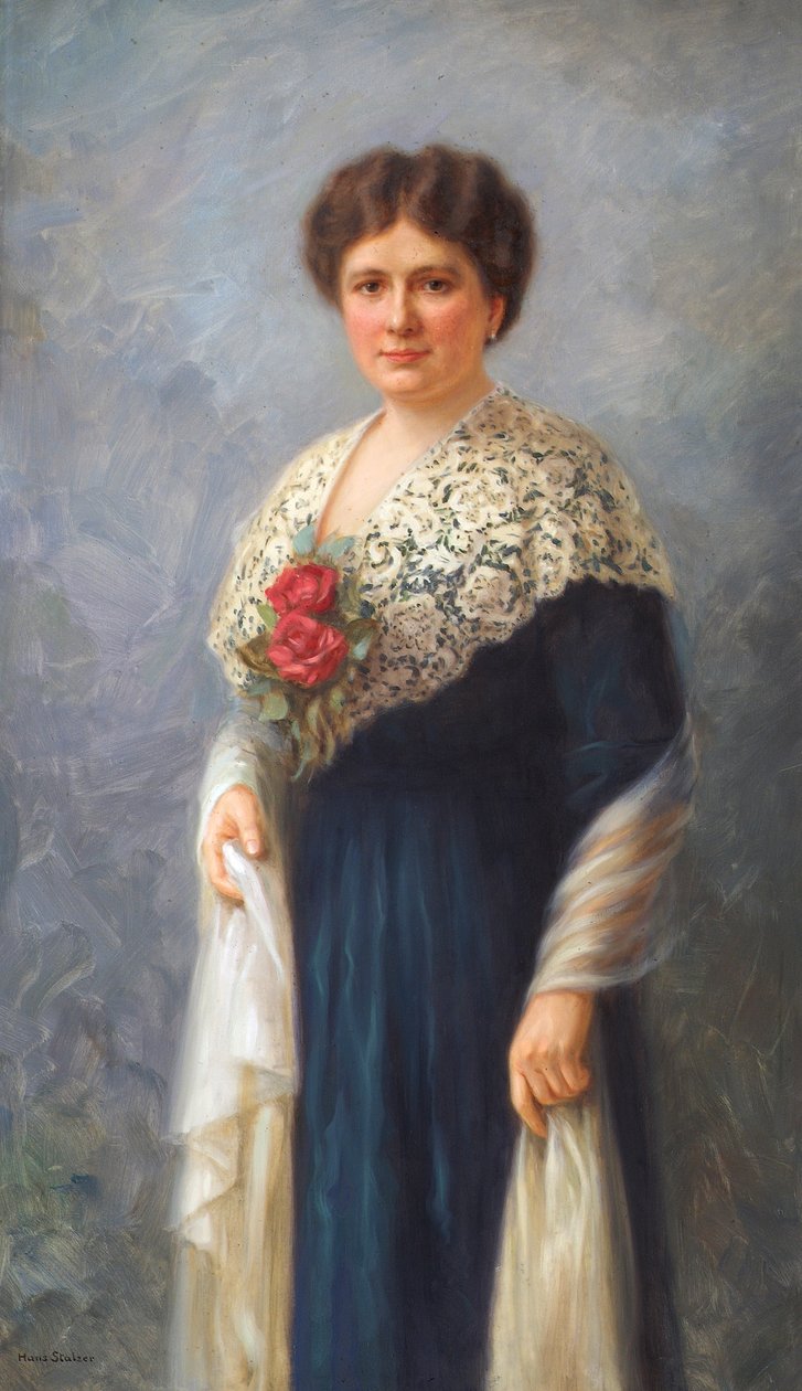 bir bayanın portresi by Hans Stalzer