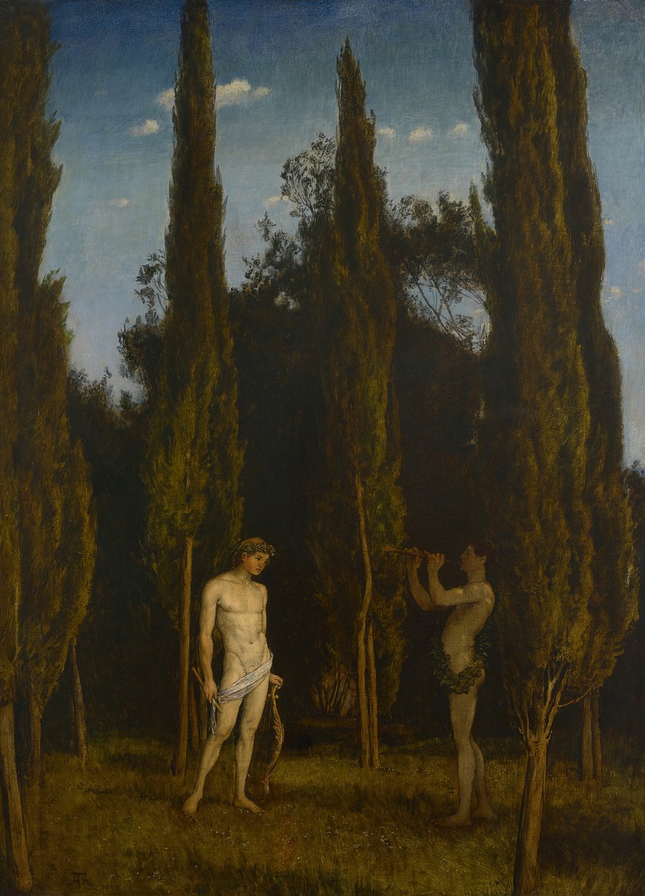 Apollo ve Marsyas, 1888. by Hans Thoma