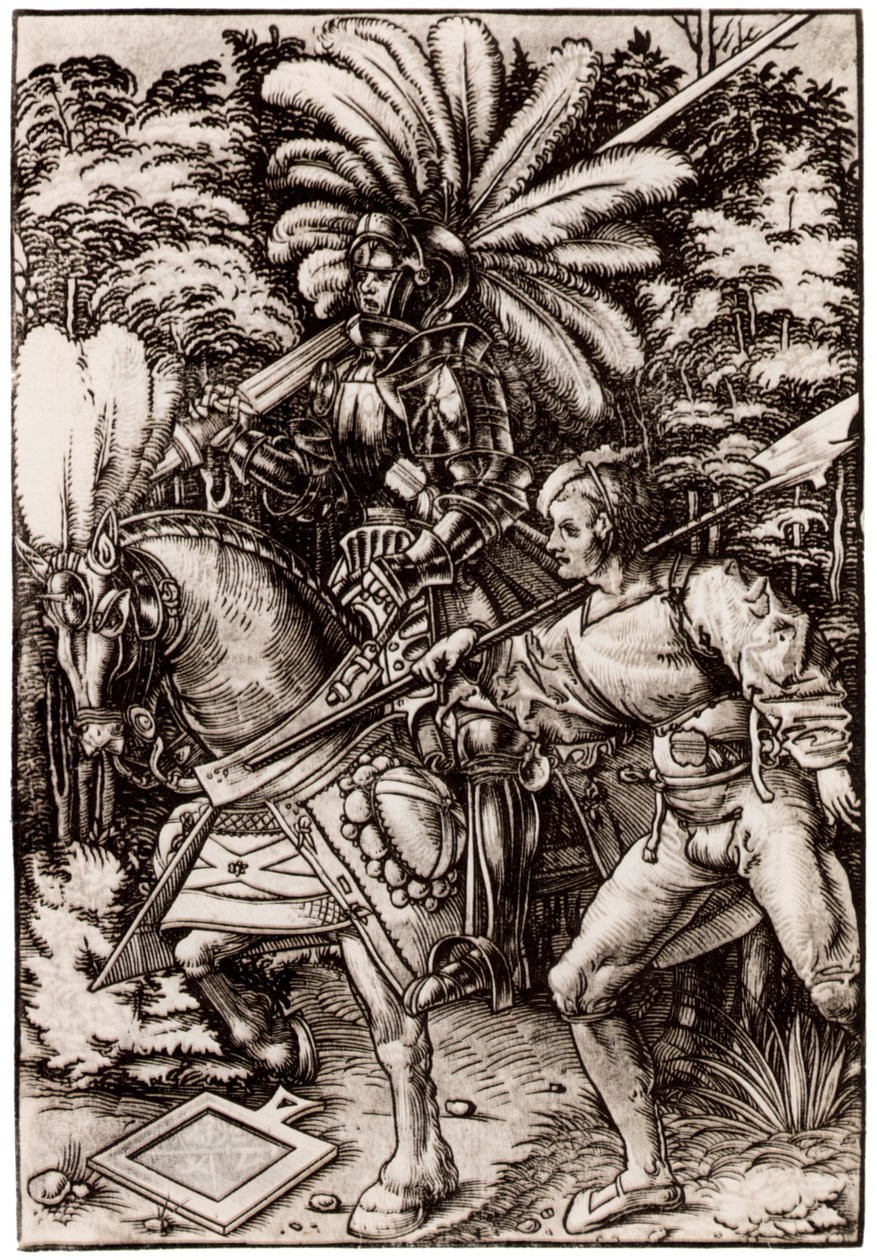 Şövalye ve Halberdier by Hans Wechtlin