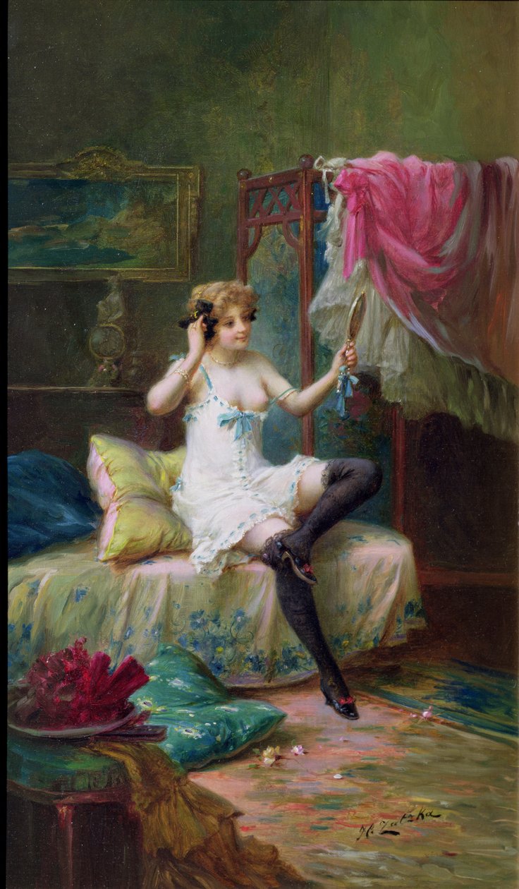 metresi içinde onu Boudoir by Hans Zatzka