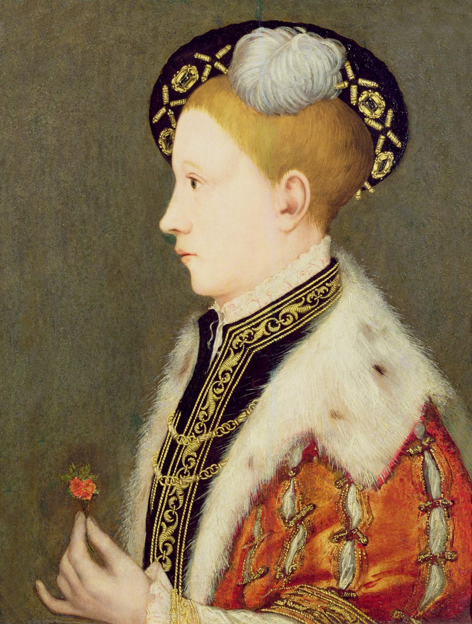 Kral V. Edward (1537-53) by Hans school of Holbein