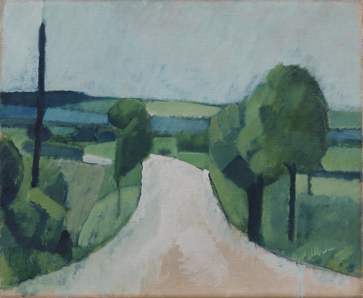 Funen üzerinde Fåborg yakınındaki yol by Harald Giersing