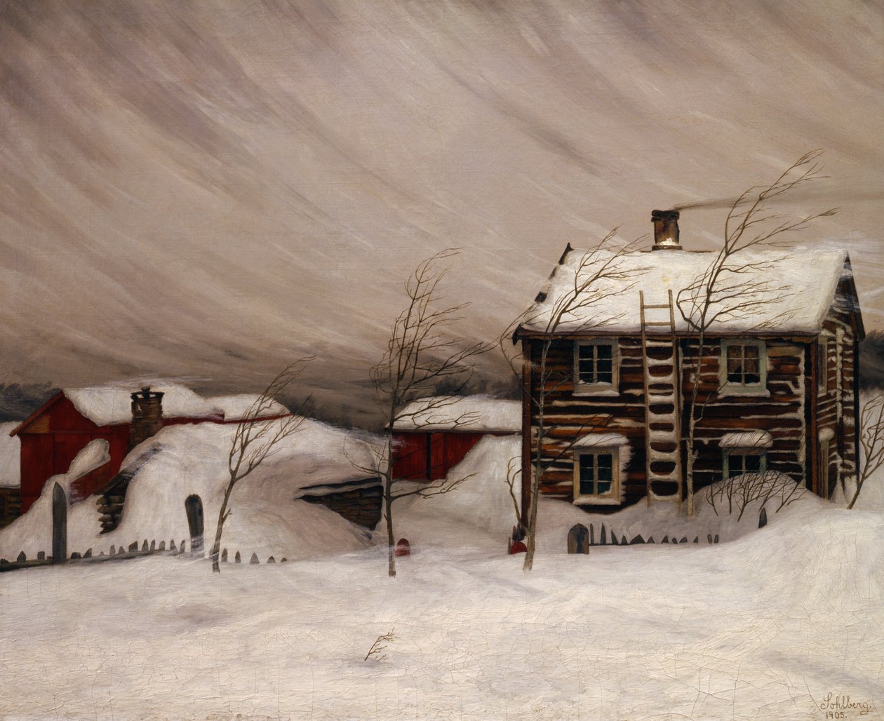 kar fırtınası by Harald Oscar Sohlberg