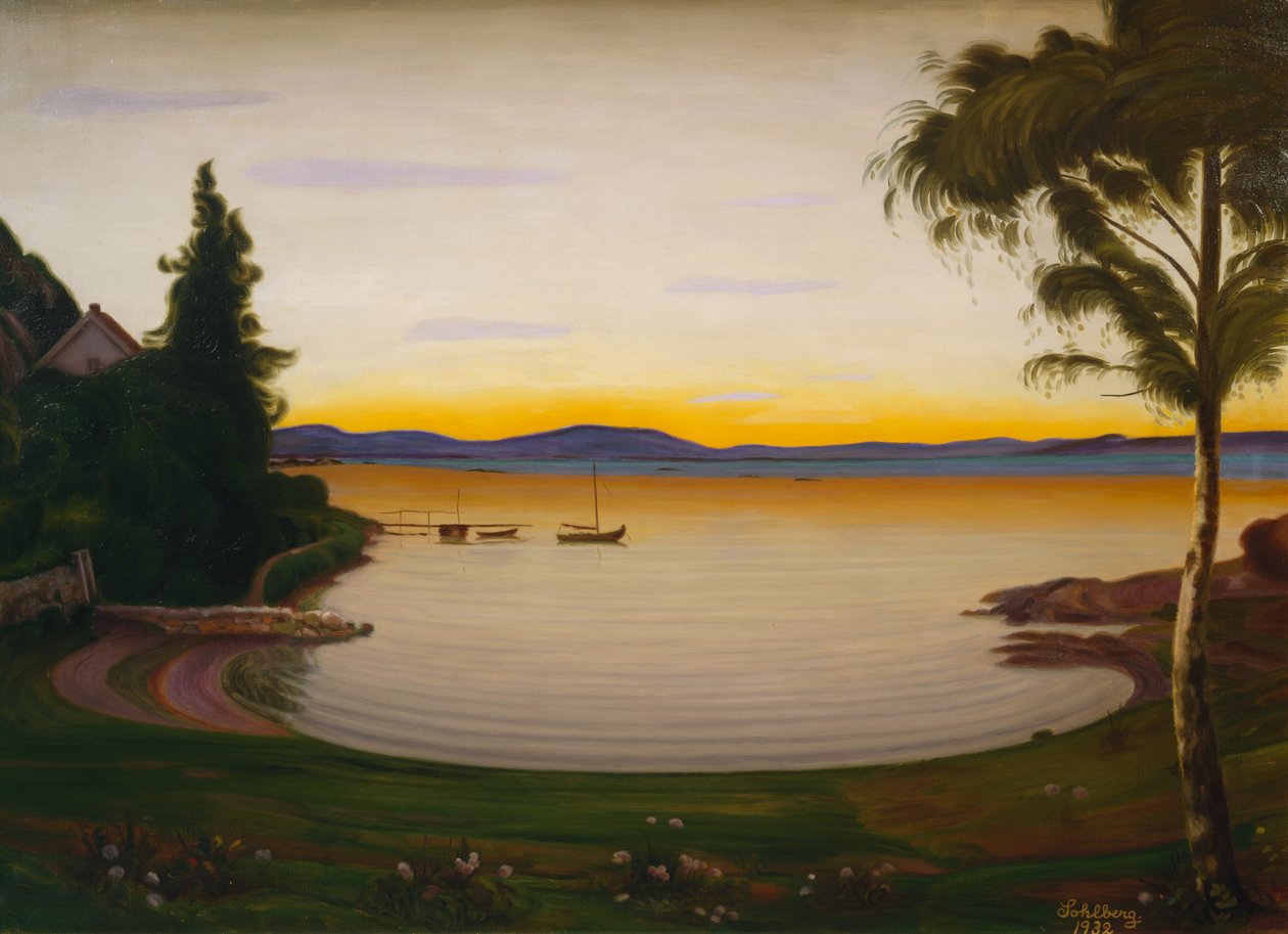 Sessiz Akşam, Nærsnes by Harald Oscar Sohlberg