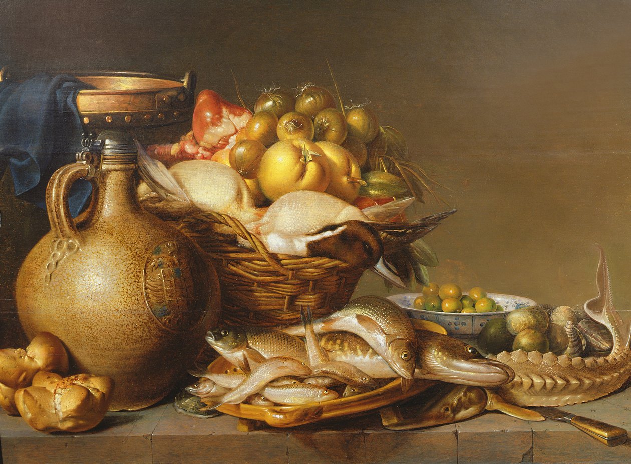 ಎ ಸ್ಟಿಲ್ ಲೈಫ್ ಆಫ್ ಫಿಶ್ ಮತ್ತು ಇತರ ಫುಡ್ ಟರ್ಕ್ by Harmen van Steenwyck