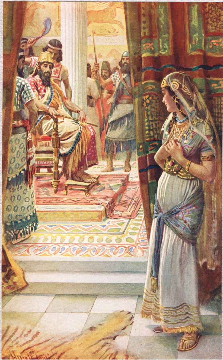Esther, The Religion Tract Society tarafından yayınlanan 'Women of the Bible'dan bir örnek, 1927 by Harold Copping