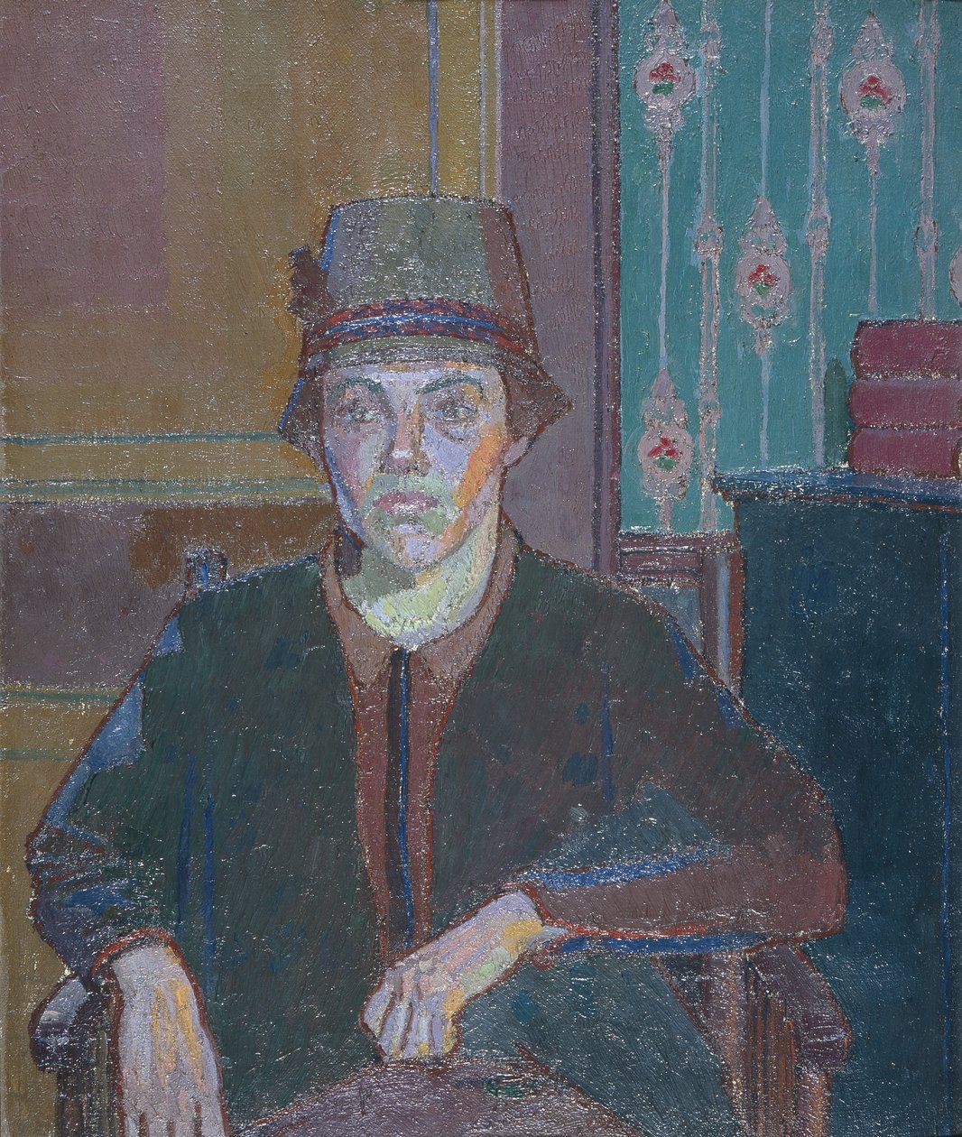 Bir bayan (tuval üzerine yağlıboya) by Harold Gilman