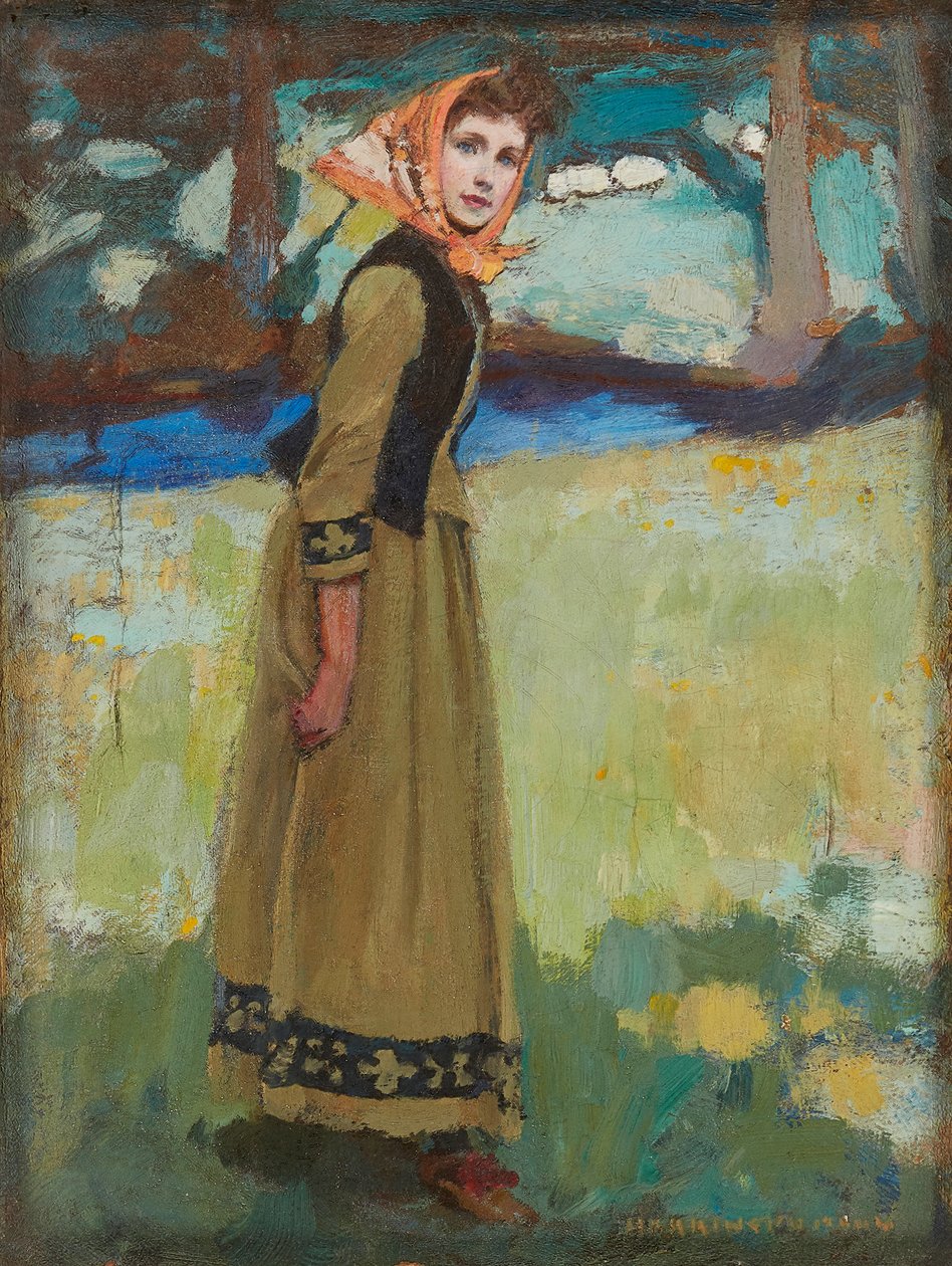Tarlalardan Ev (tuval üzerine yağlı boya) by Harrington Mann