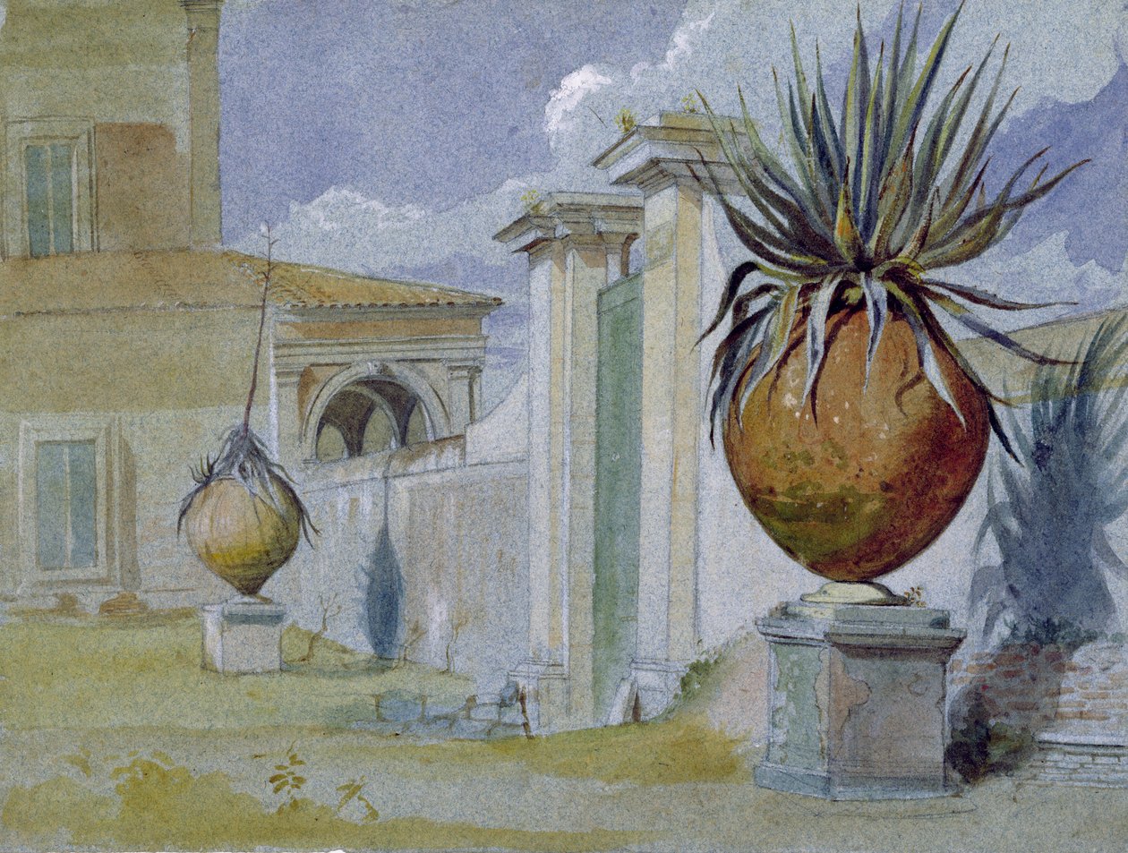 Villa Massimi, Roma (kağıt üzerinde wc ve gövde rengi) by Harry John Johnson