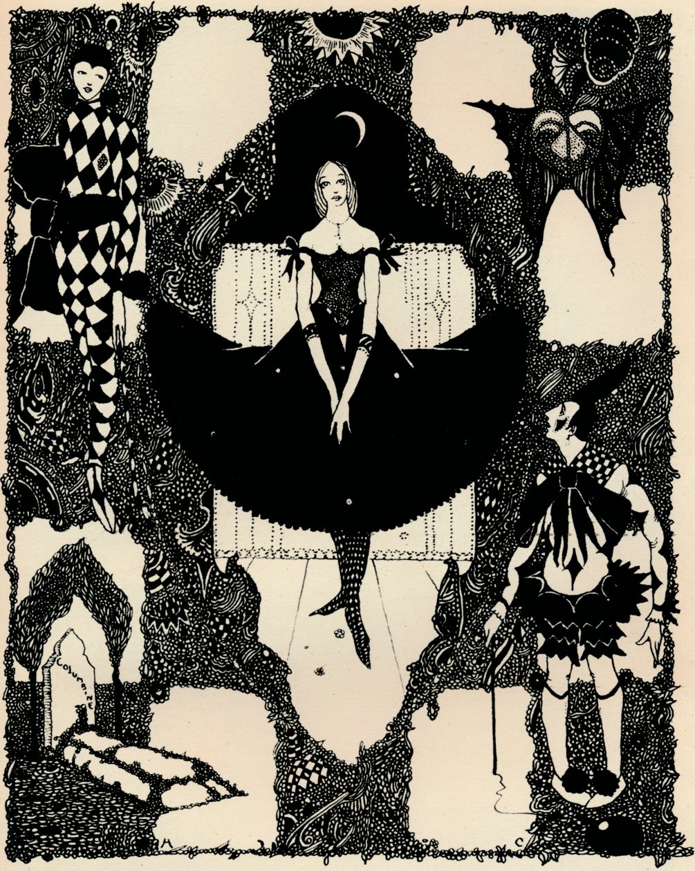 Columbine, c 1900-1930, 1925 by Harry Clarke