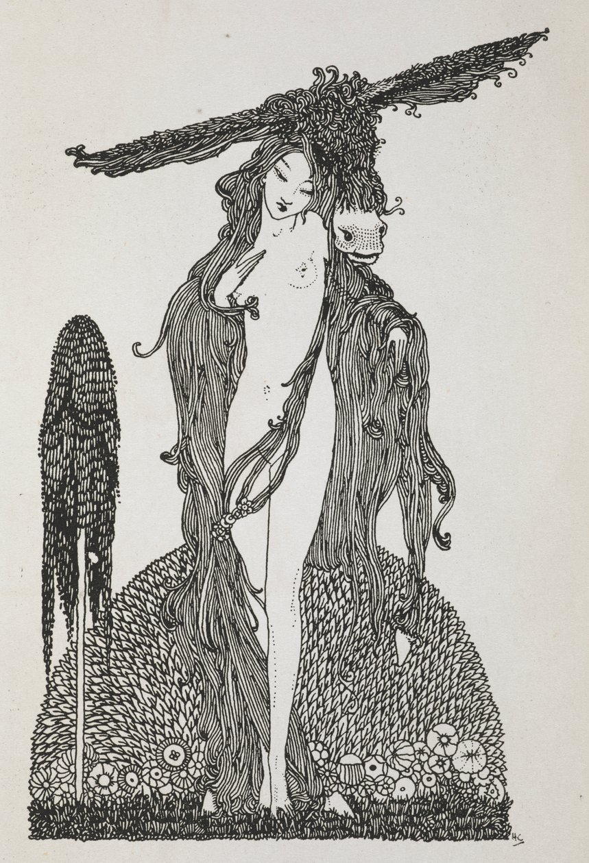 'Eşek derisi' öyküsünün illüstrasyonu. by Harry Clarke