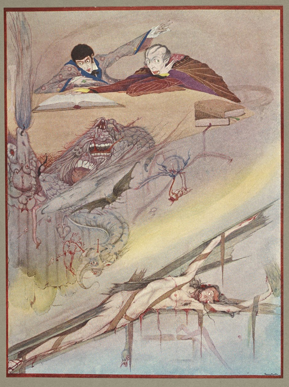 Usher'ın evinin yıkılışı. by Harry Clarke