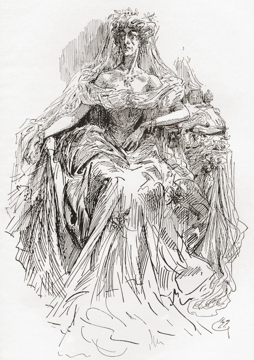Bayan Havisham (gravür) by Harry Furniss