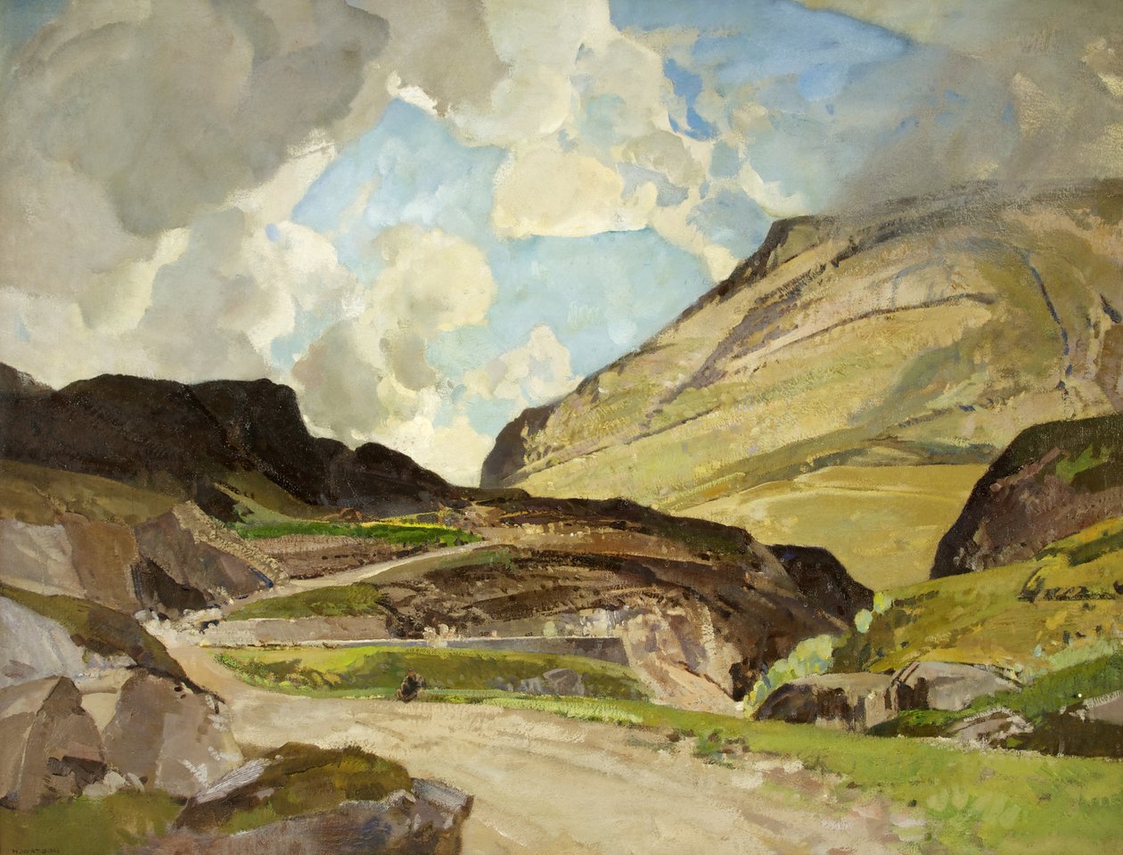 Glencoe Geçidi (tuval üzerine yağlı boya) by Harry Watson