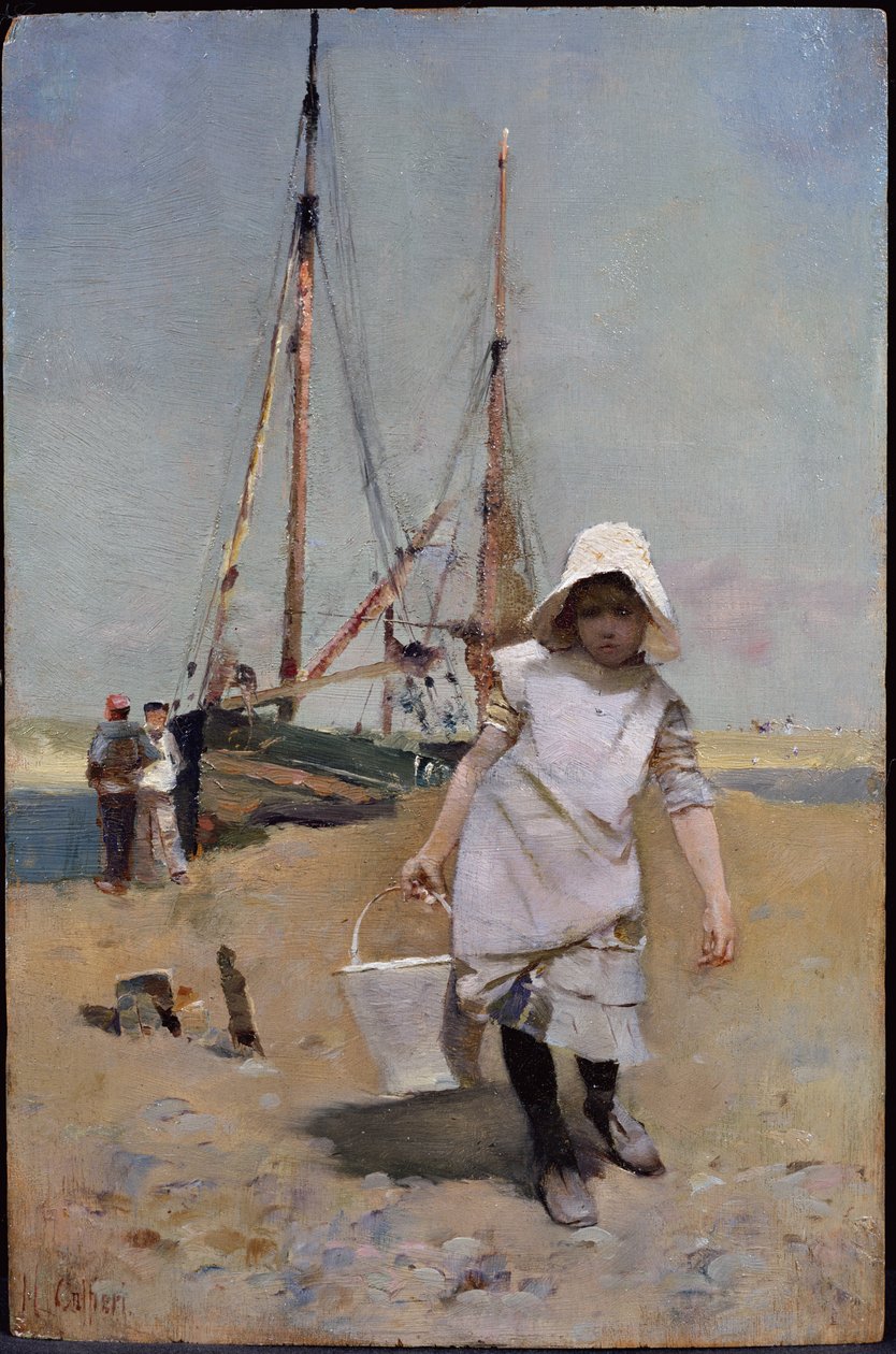 Breton Balıkçı Kız by Hector Caffieri