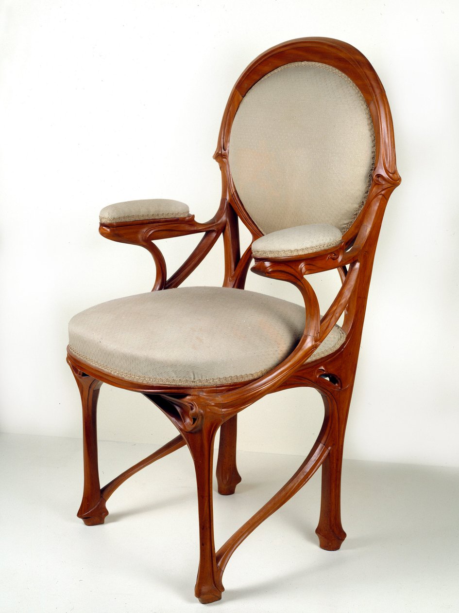 Art Nouveau: Amerikan ceviz koltuk by Hector Guimard
