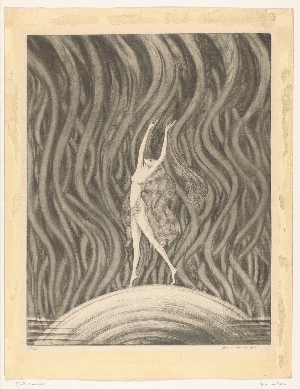 çıplak kadın dans by Hein von Essen (signed by artist)