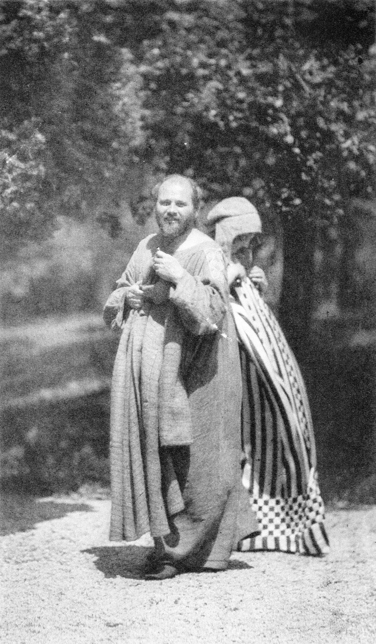 Gustav Klimt ve Emilie Flöge by Heinrich Böhler