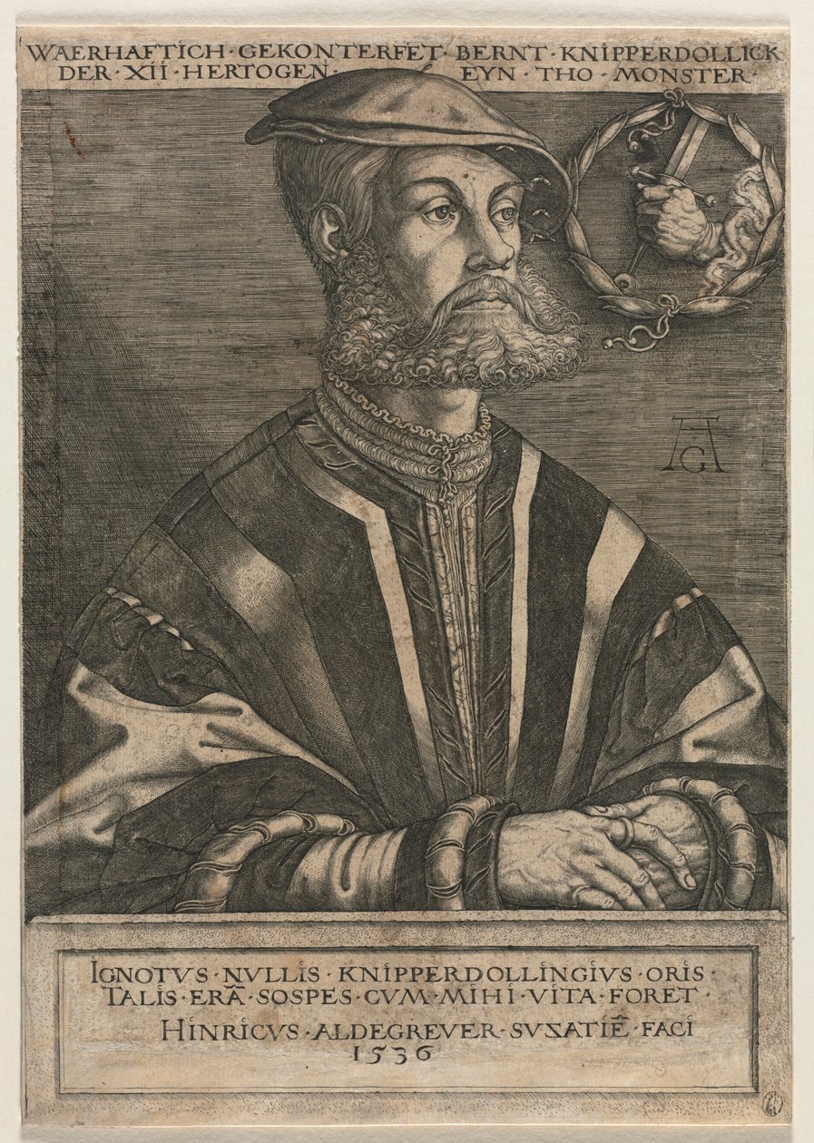 Bernt Knipperdolling, 1536. by Heinrich Aldegrever