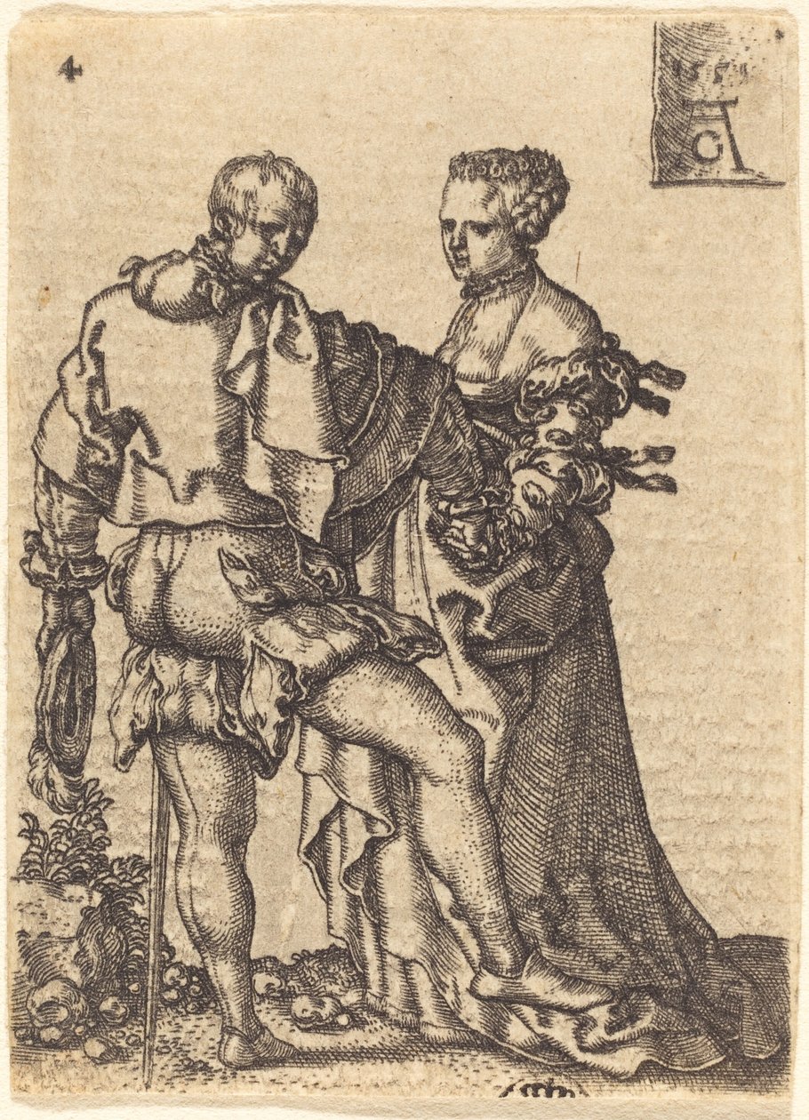dans eden çift by Heinrich Aldegrever