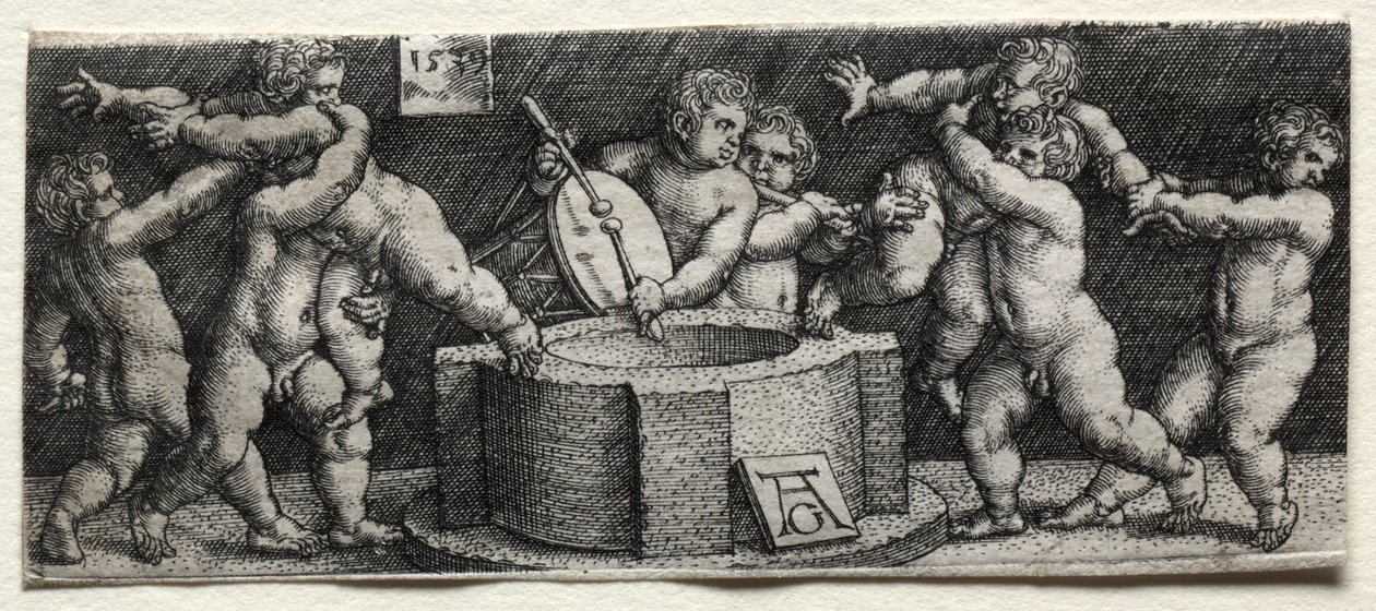 Bir Kuyuda Sekiz Çıplak Çocuk by Heinrich Aldegrever