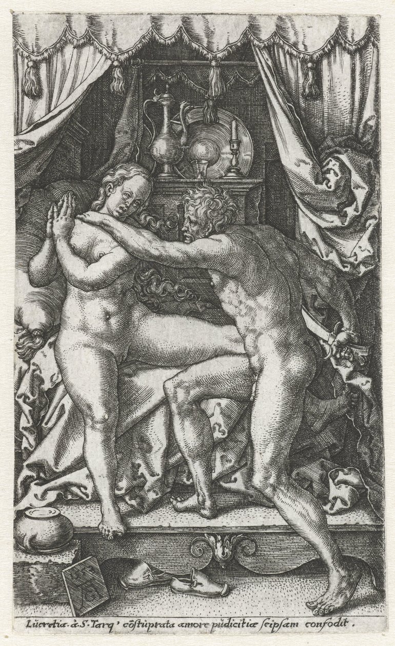 Lucretia en Sextus Tarquinius by Heinrich Aldegrever