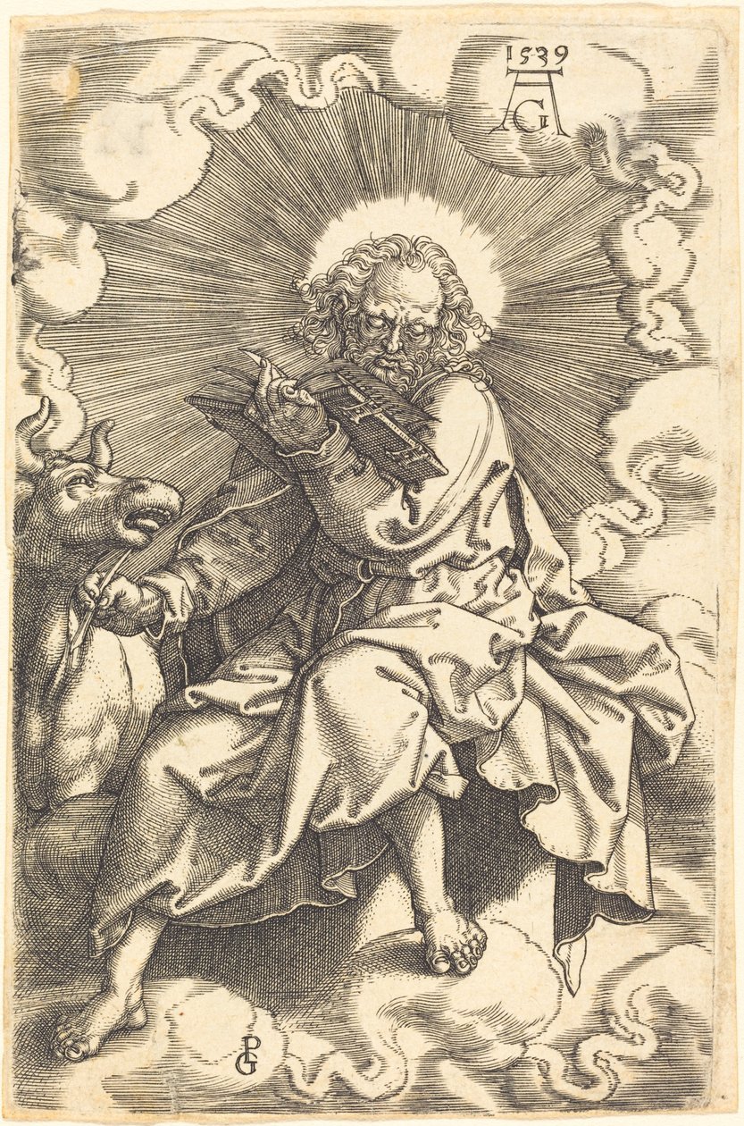 Luka, 1539. by Heinrich Aldegrever