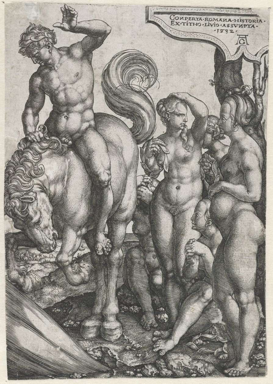 Marcus Curtius by Heinrich Aldegrever