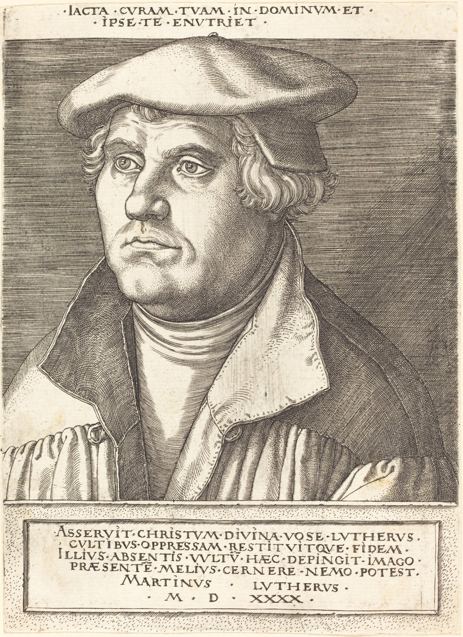 Martin Luther. by Heinrich Aldegrever