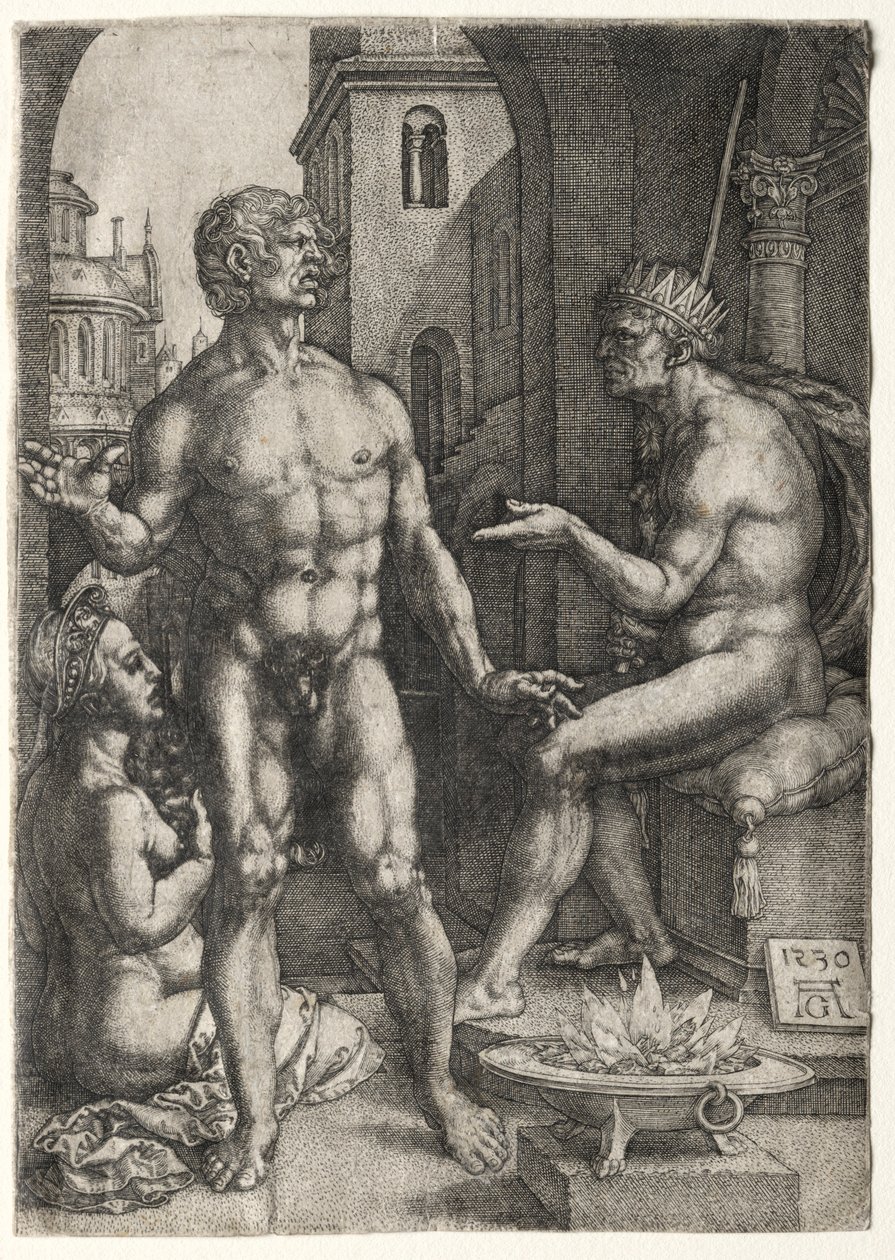 Mucius Saevola, 1530 by Heinrich Aldegrever
