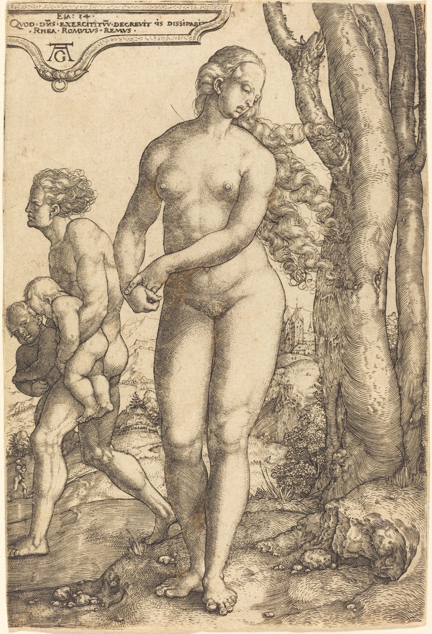 Rhea Silvia. by Heinrich Aldegrever