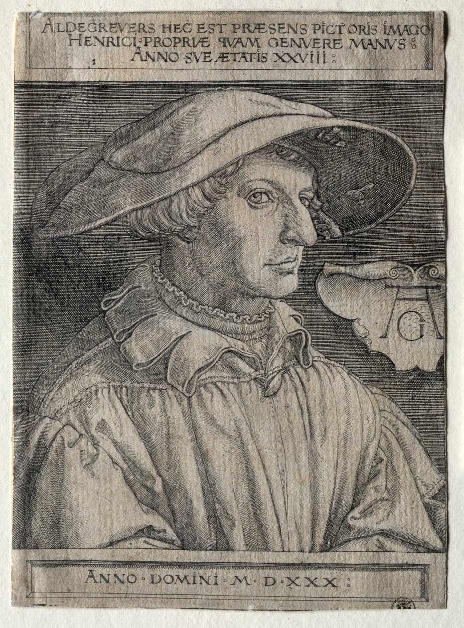 Otoportre, 1530. by Heinrich Aldegrever