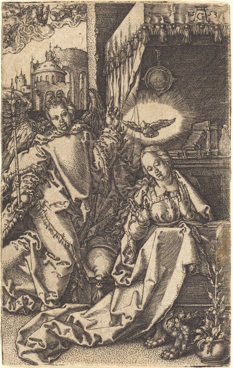 Müjde, 1553. by Heinrich Aldegrever