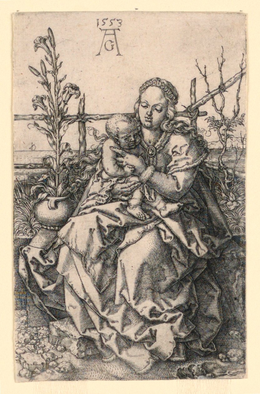 bakire ve çocuk by Heinrich Aldegrever