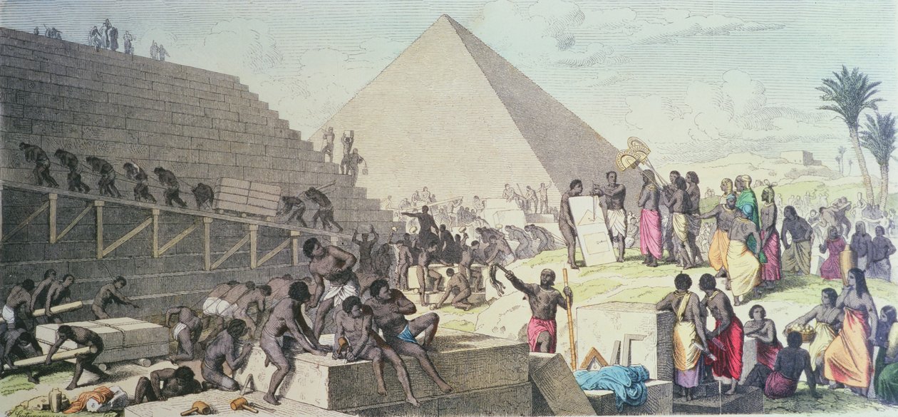 Piramitlerin İnşası by Heinrich Leutemann