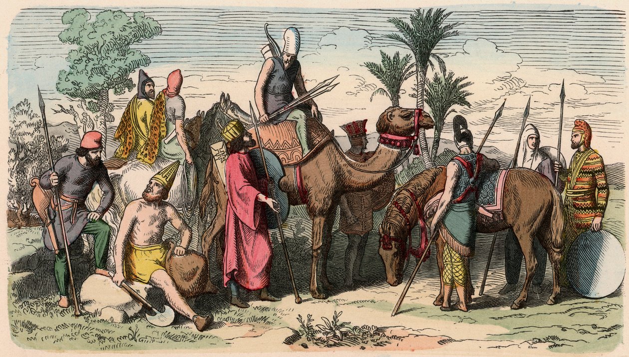Eski Doğu / Persler: Pers ordusu elbisesi by Heinrich Leutemann
