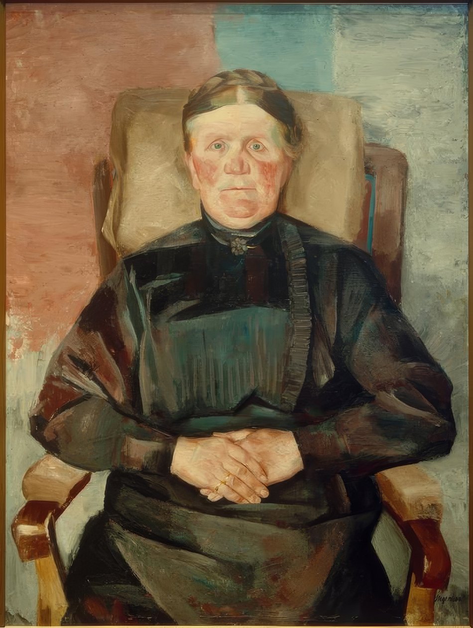 Yaşlı Çiftçinin Karısı (Anna Rohwedder) by Heinrich Stegemann
