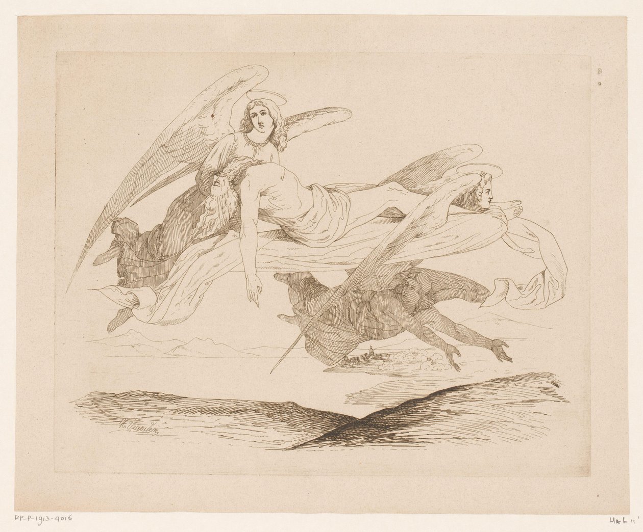Melekler tarafından taşınan kutsal by Heinrich Vianden