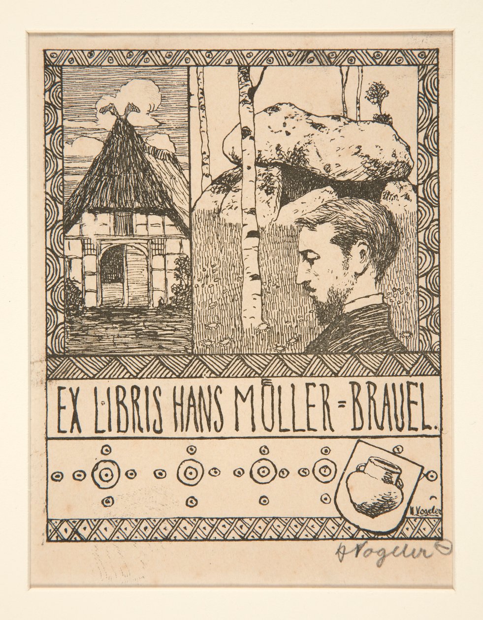 Kitapçık: Eks Libris Hans Mueller-Brauel by Heinrich Vogeler
