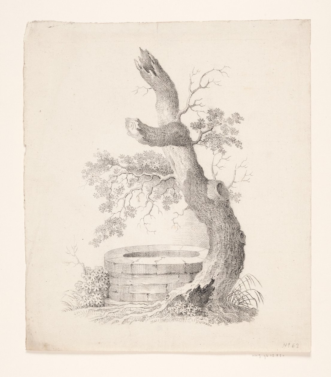 Bir kuyunun yanında yaşlı bir ağaç by Heinrich Wenzler