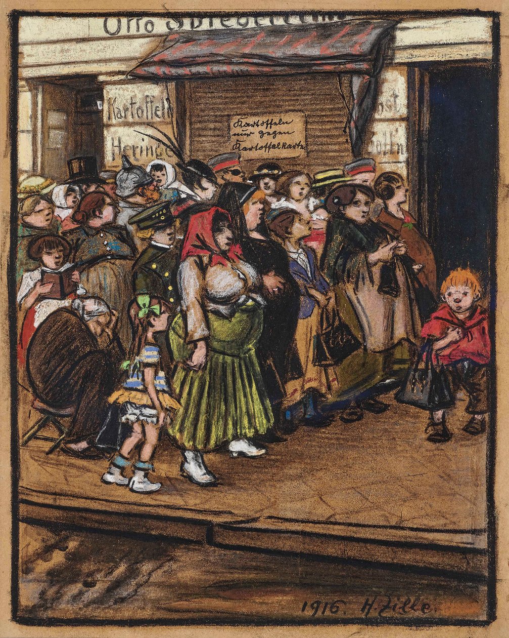 Patates kuyruğu, 1916. by Heinrich Zille
