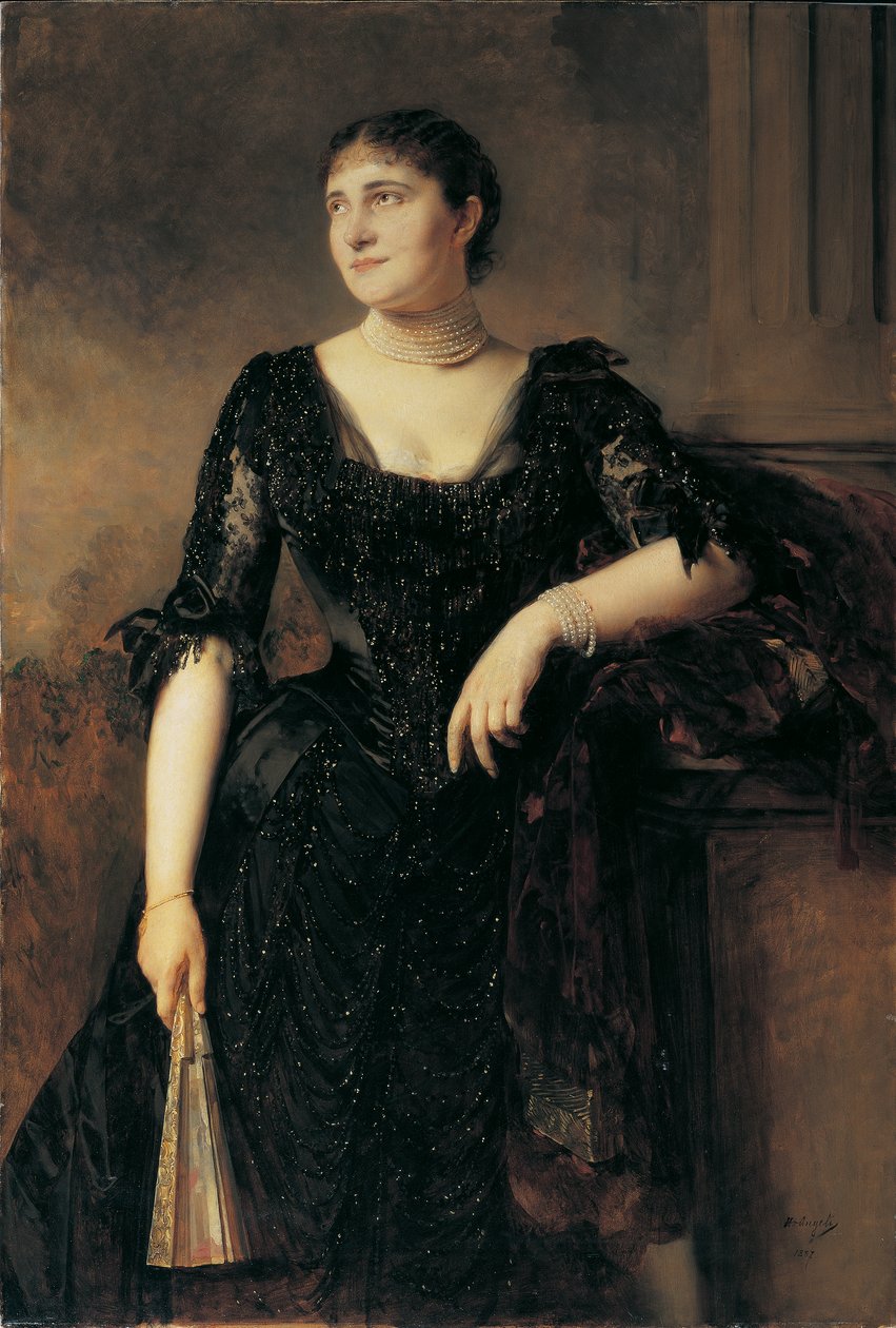 bir bayanın portresi by Heinrich von Angeli