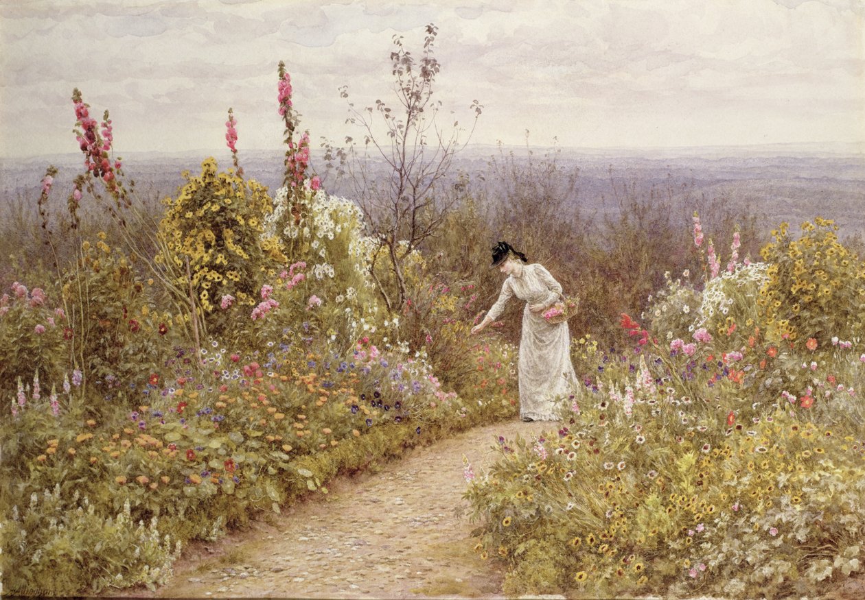 Ekimde Bir Bahçe, Aldworth, 1891 by Helen Allingham