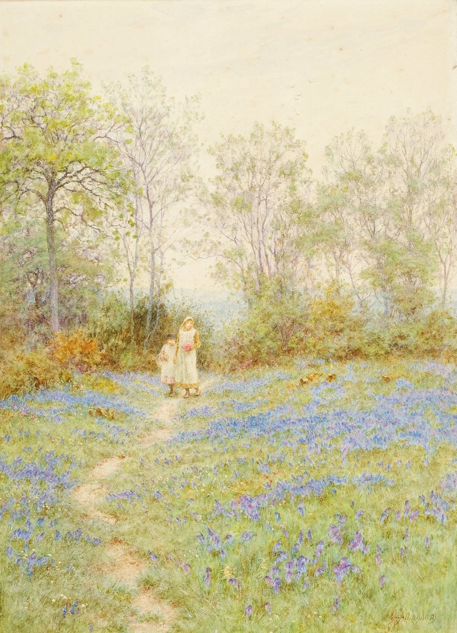 ಬ್ಲೂಬೆಲ್ಸ್ ಟರ್ಕ್ by Helen Allingham