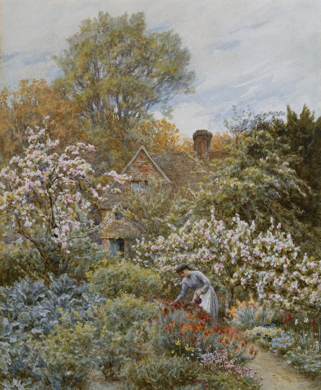 Baharda Bir Bahçe by Helen Allingham